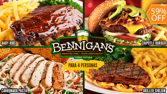[Image: PRUEBA-NO COMPRAR¡Paga $29.99 en Lugar de $72.99 por Banquete para 4 Personas con: 1 Entrada de Aros de Cebollas + 4 Platos Fuertes a Elección entre: Grilled Sirloin, Chipotle Burger, Carbonara Pasta, Chicken Tender o Baby Ribs!m]